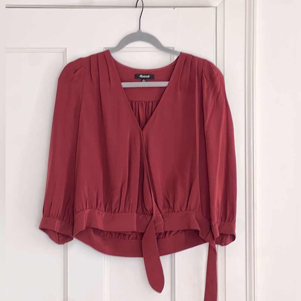 Madewell Silk Wrap Blouse (S)